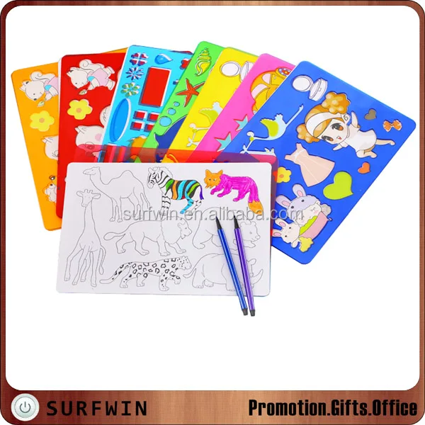 Plastic stencil set for kids painting/drawing template