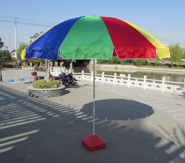 Professional advertising outdoor folding sun custom digital printing beach umbrella with tassels