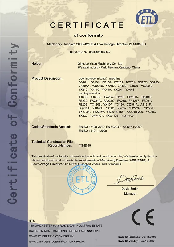 
Hot Sale Carding Machine for Wool and Cashmere 