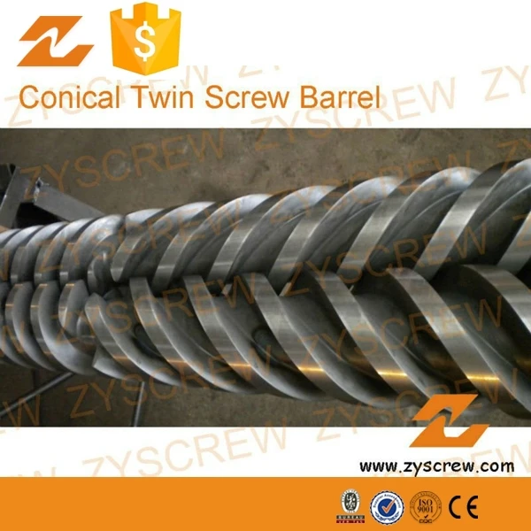 Конический двухшнековый экструдера баррель для / дизайн