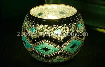 Good quality acrylic mosaic candle holder glass