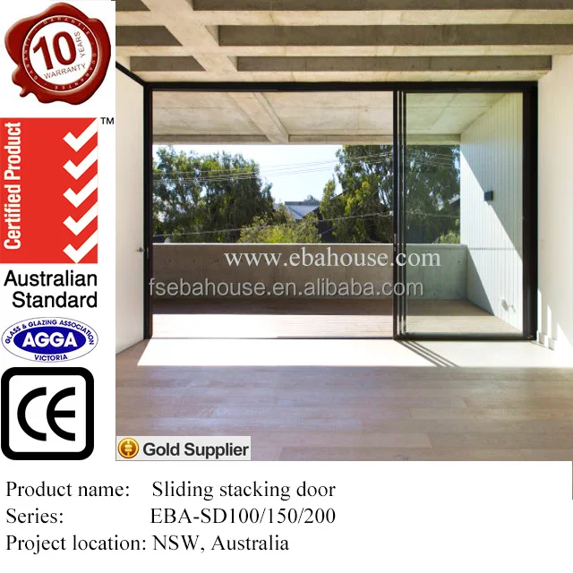 AS2047 Australian aluminium glass door patio door