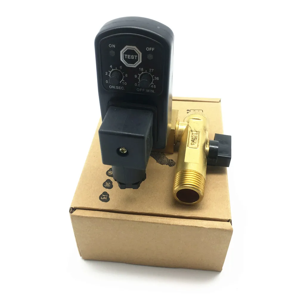 1/2' Compressor Auto Condensate Drain Digital Timer Valve
