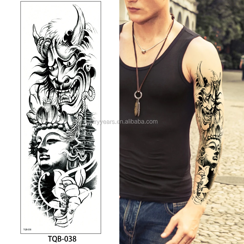 Custom Temporary Waterproof Full Arm New Tattoo Sticker Sleeve Makeup Image