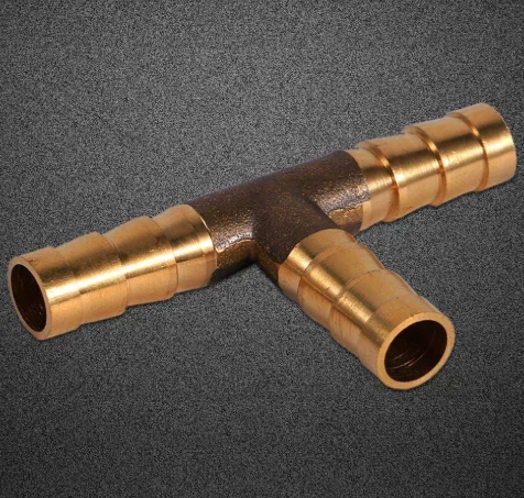 1/2 Inch 3-Way T-piece Brass Joiner Hose Joiner Adapter for Fuel Air Water Gas Oil (8mm) Fuel Hose Barbed Connector