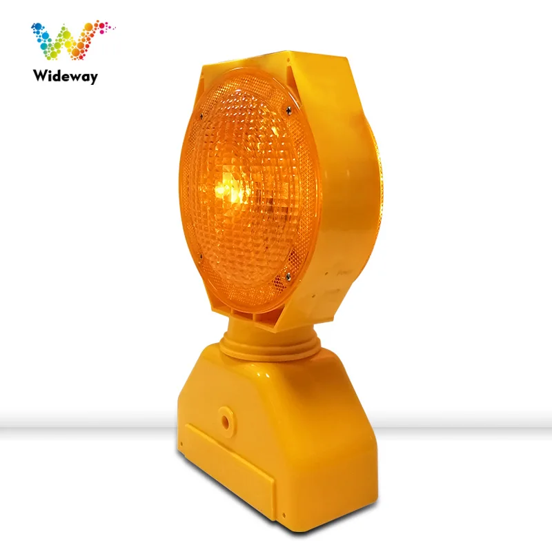 
10 Years Factory Solar Warning Light Amber Flashing Strobe Lamp Road Safety Barricade Light 