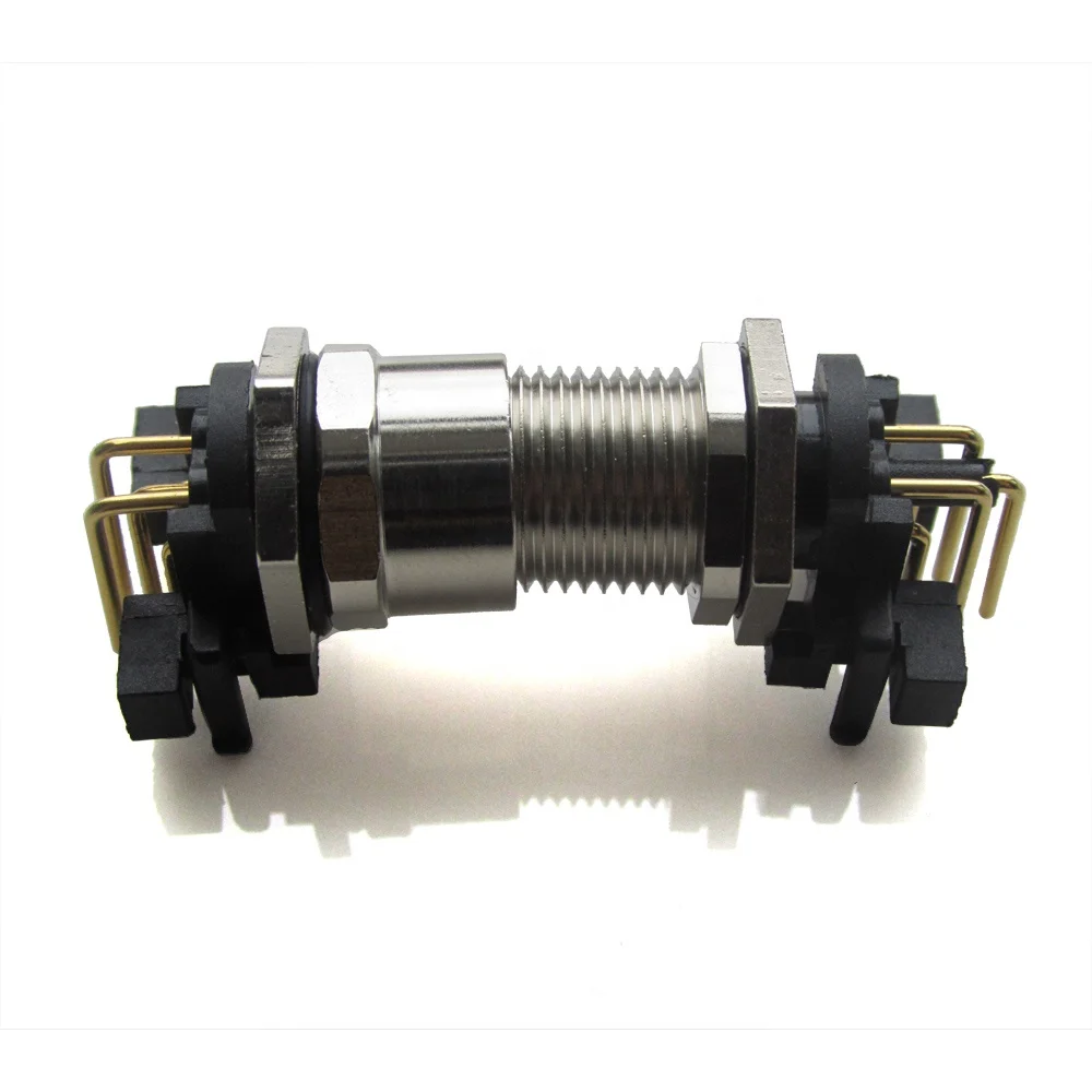 panel feet through connector m12 90 d type connector