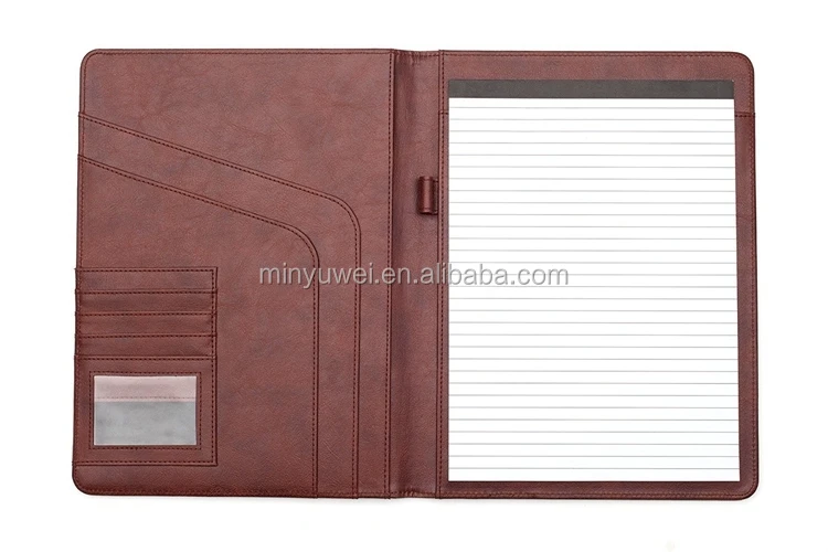 
classical PU leather right handed portfolio with document holder a4 