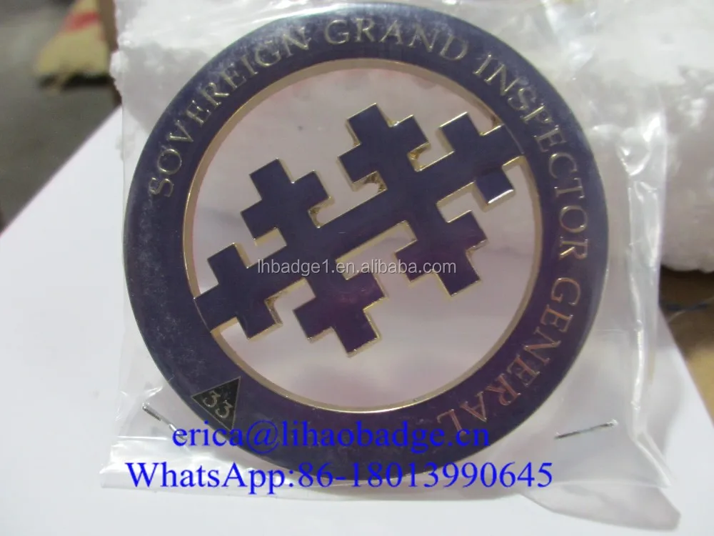 Высококачественная металлическая масонская эмблема масонский значок regalia Золотой