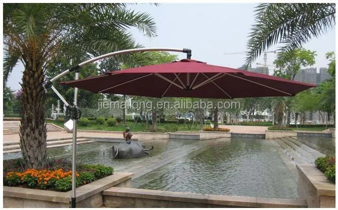 Polyester Material and Umbrellas,Banana umbrella Type Cantilever Patio Umbrellas