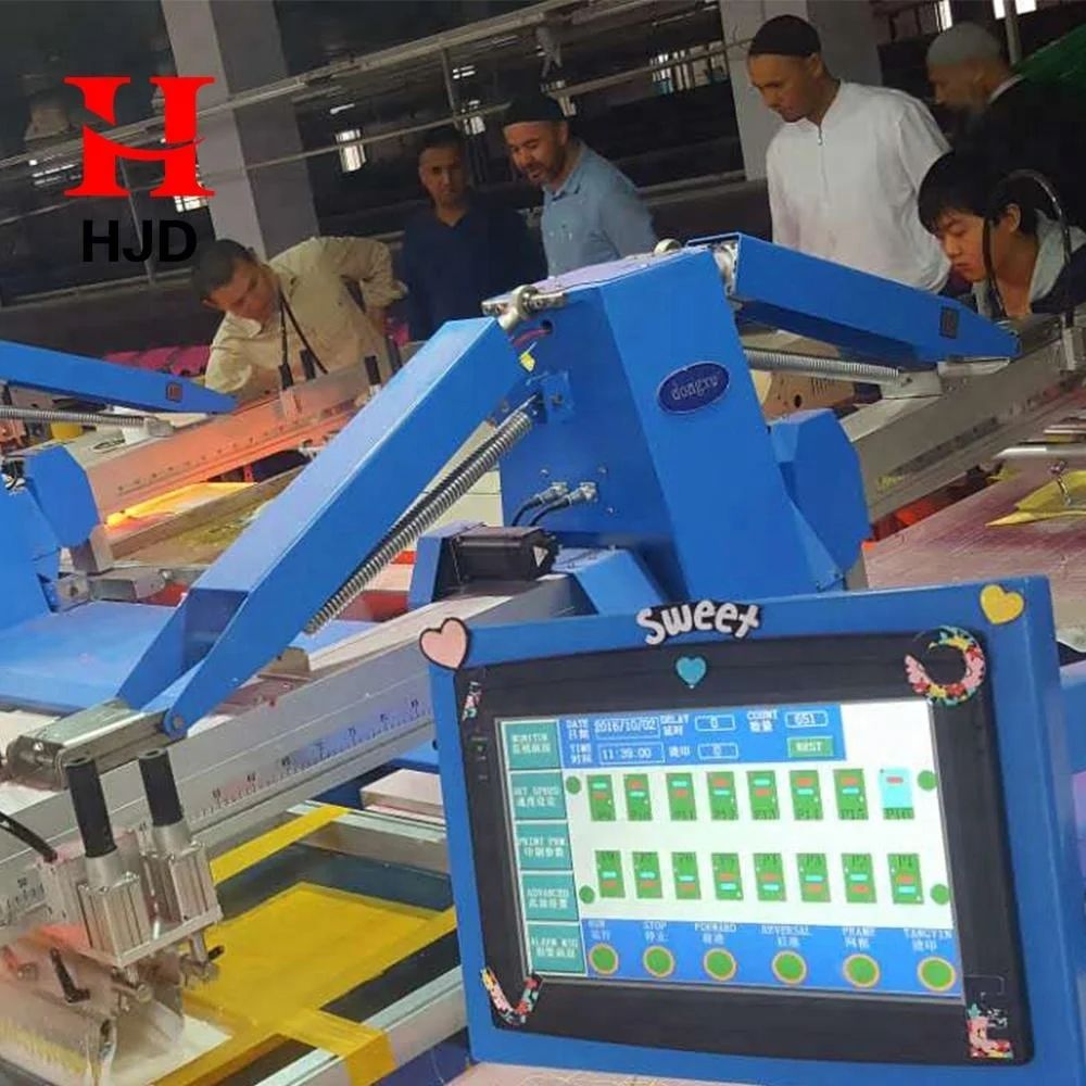 High quality 8 or 10 color T-Shirt automatic carousel screen printing machine