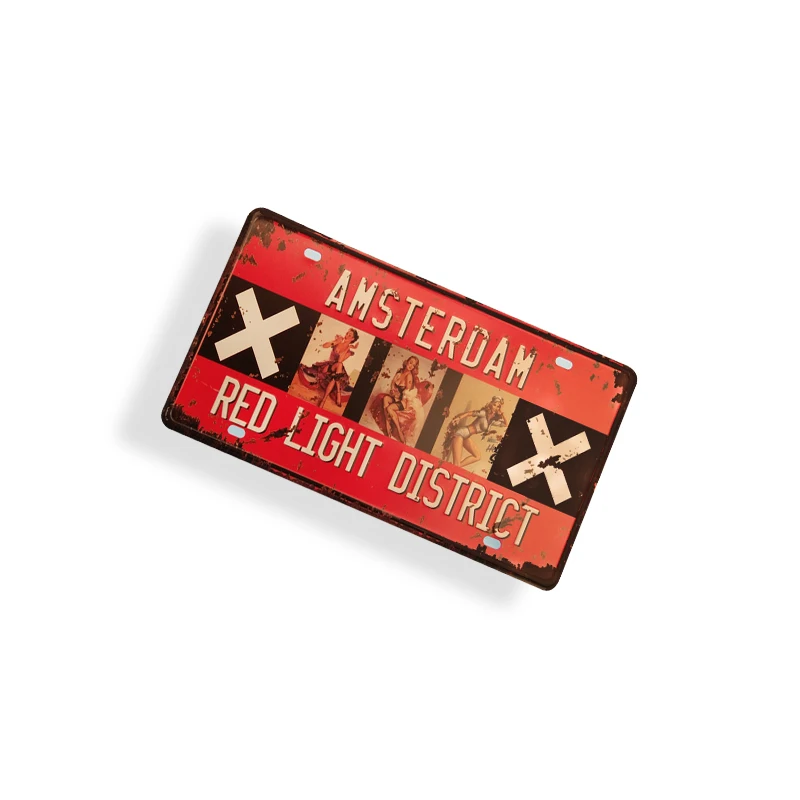 Factory wholesale custom product is personalized souvenir car decorative metal aluminum sign number license plate