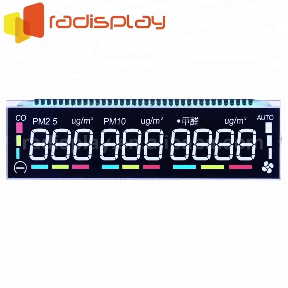 
Segment VA Negative Black Background Lcd Display 