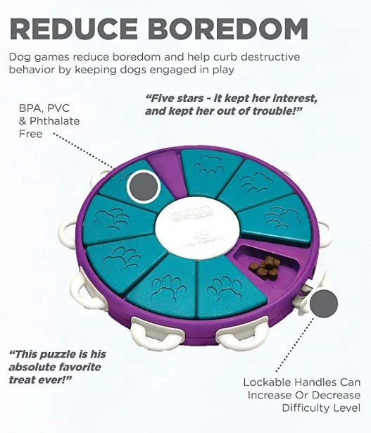 Dog Twister Advanced Dog Puzzle Toy The Stimulating Treat Dispensing Game for Smart Dogs Toy Boxes