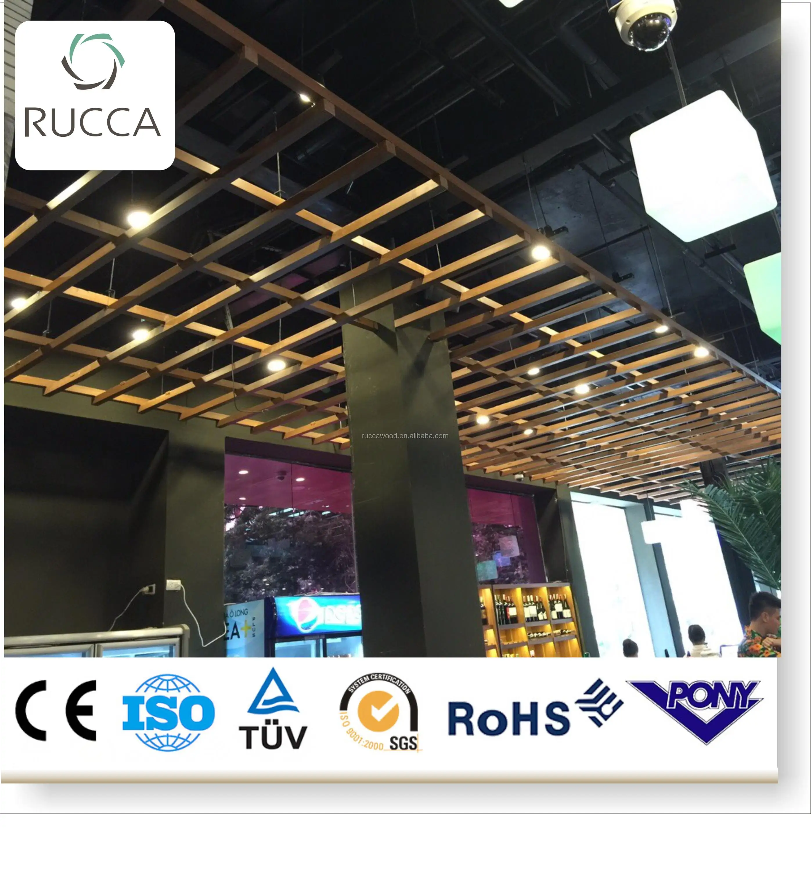 2021 Foshan Rucca WPC Wood Composite Timber , indoor decoration 50*50mm cheap building materials decor