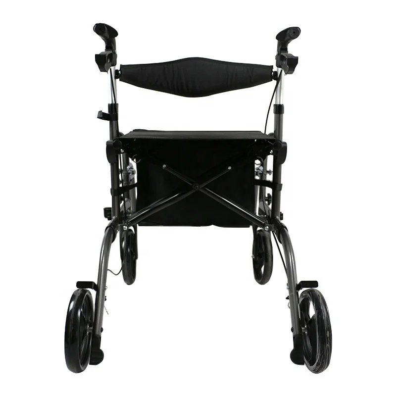 
Two in one wheelchair with flip backrest and detachable footrest for seniors 