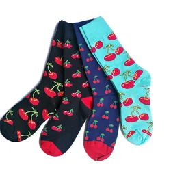 bonypony wholesale retail custom high quality cotton colorful funny funky happy style midcalf crew socks for men
