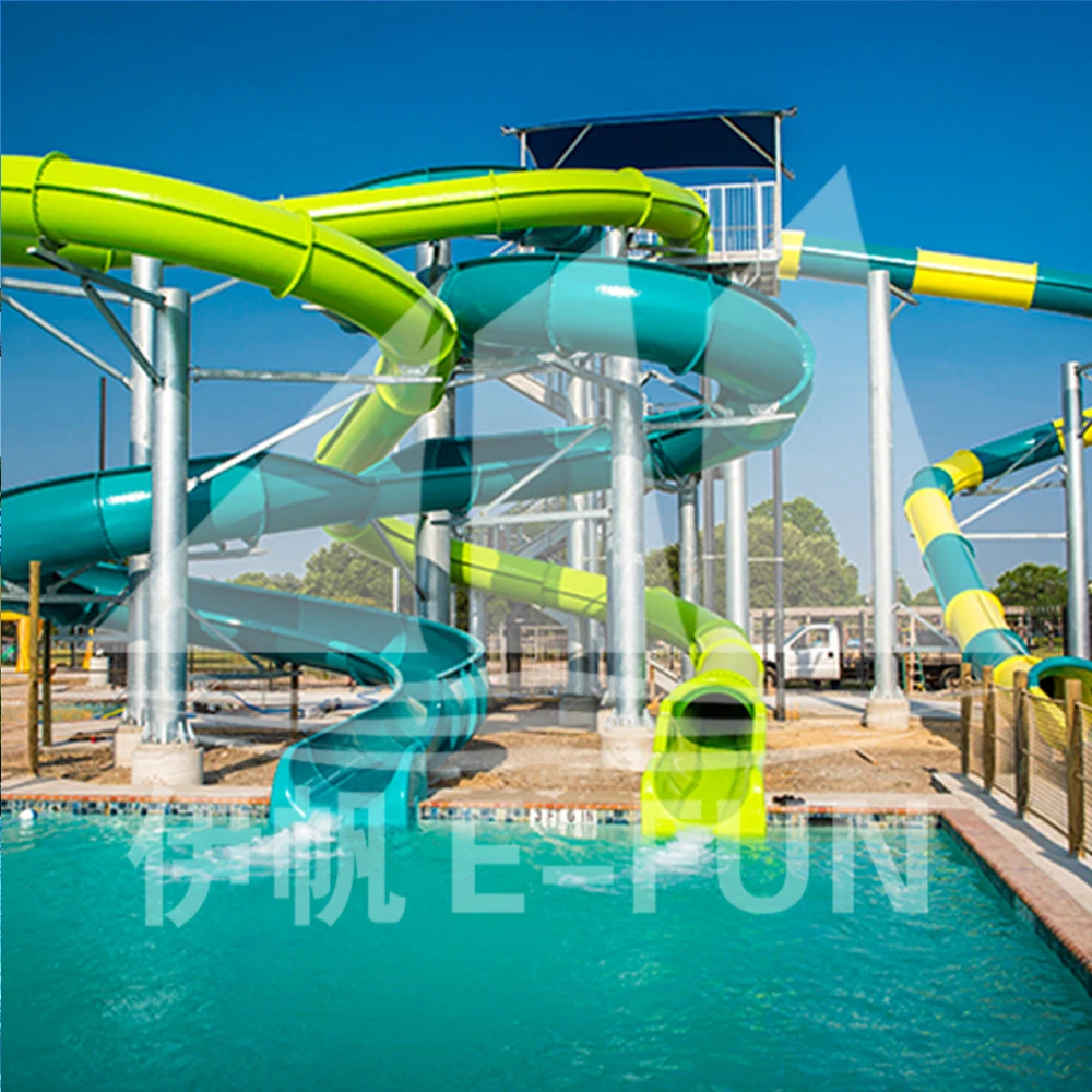 Bright Colors Profession Manufacture Fiberglass Water Slide Spiral Slide Swimming Pool for Sale