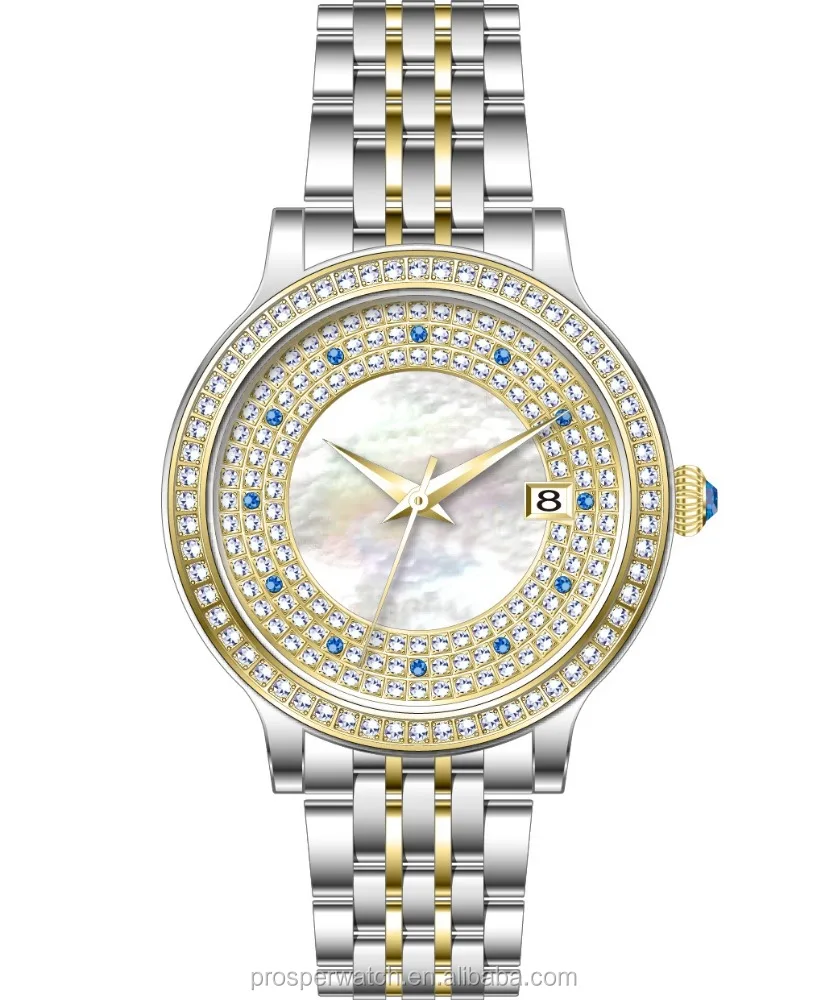 Stainless steel band chrono diamond brand master watch