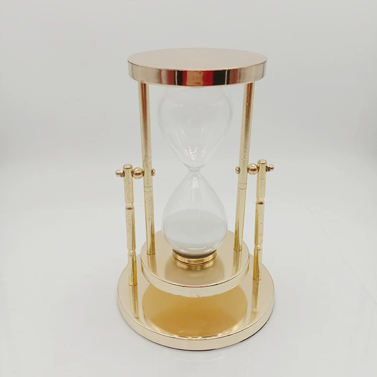 custom metal large hourglass stainless steel rotating sand timer