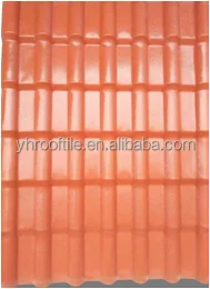 ASA Synthetic resin PVC plastic spanish roof tile good price roofing sheet foshan yuehao top manufacturer