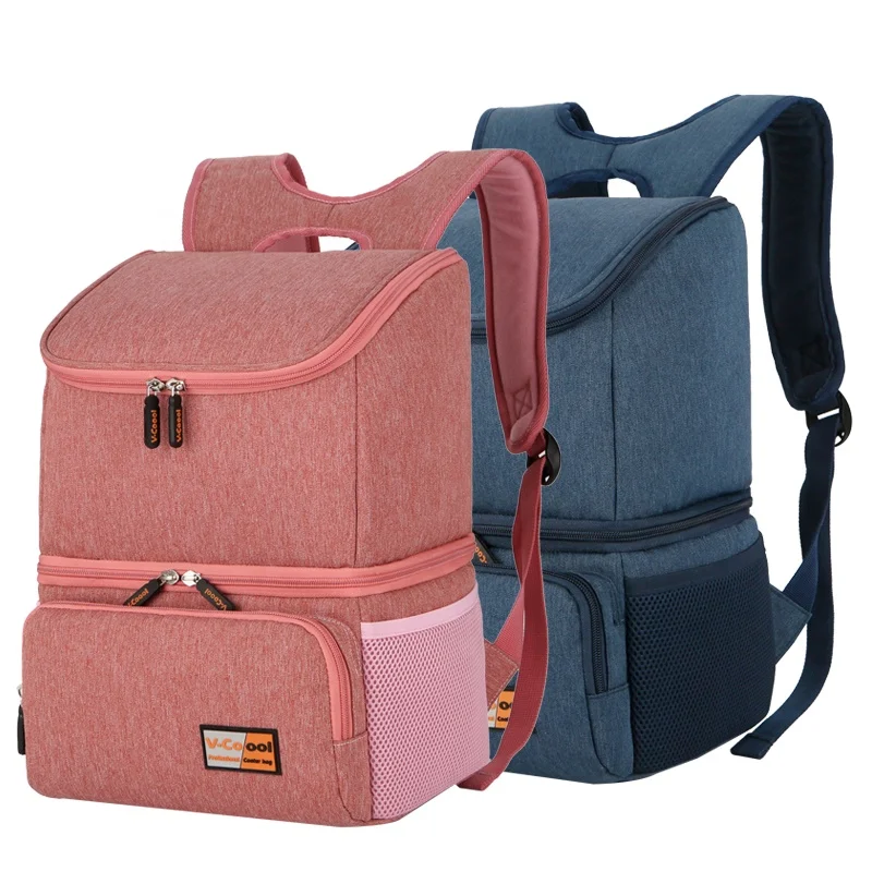 
V-Coool high quality big size breast milk transport backpack bag insulated cooler bag 