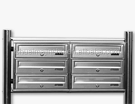 H360XW803 * D270 жилого дома современные 304 почтовый ящик из нержавеющей стали с 8 квартир