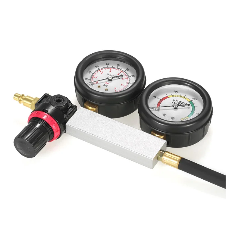 Car cylinder leakage tester kit, TU-21 Cylinder leak detector, double gauges gas cylinder leak detector