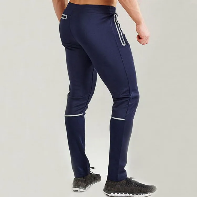 
Men sportswear Apparel reflective tape Elastic waistband Gym chino Wholesale Sweatpants premium jogger pants 