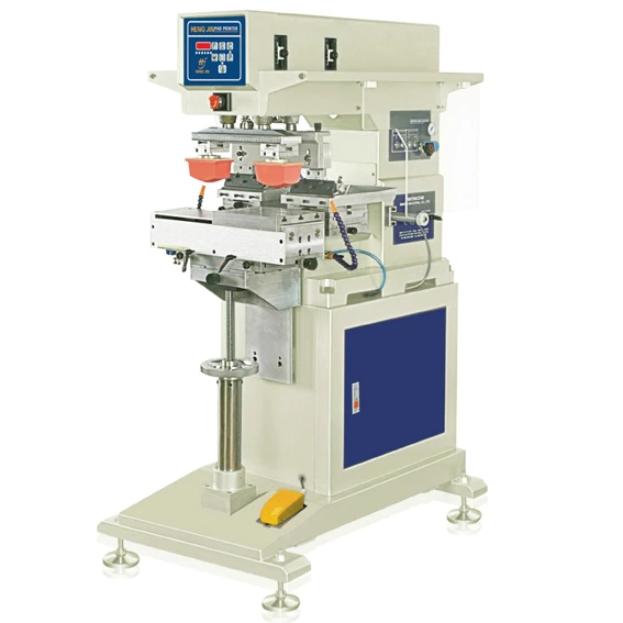 Hengjin 2 colors daily products tampon printing machine with shuttle