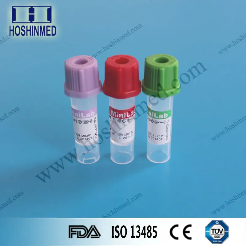 EO sterile non-vacuum disposable medical blood micro container