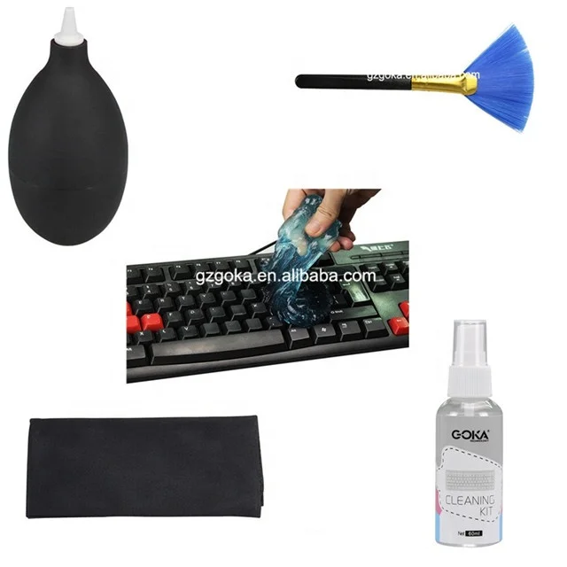 TVs lcd screen spray cleaner keyboard cleaning brush magic gel 5 in 1 computer cleaning kit