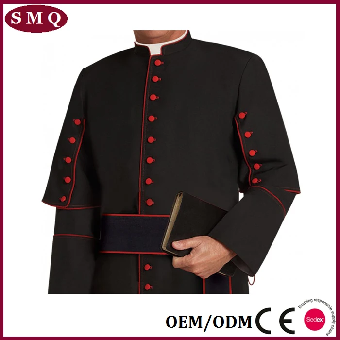 church vestment Altar server surplice clergy black cassock