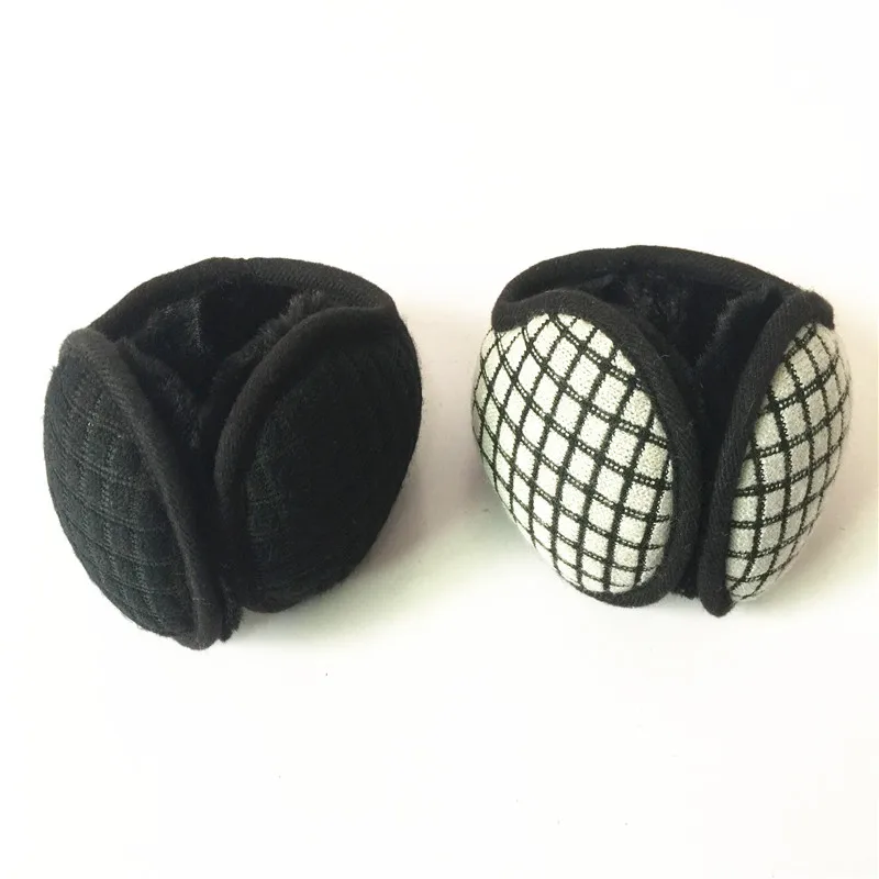 Новое поступление, женские зимние теплые наушники для девочек, теплые наушники в клетку, теплые наушники, повязка на голову