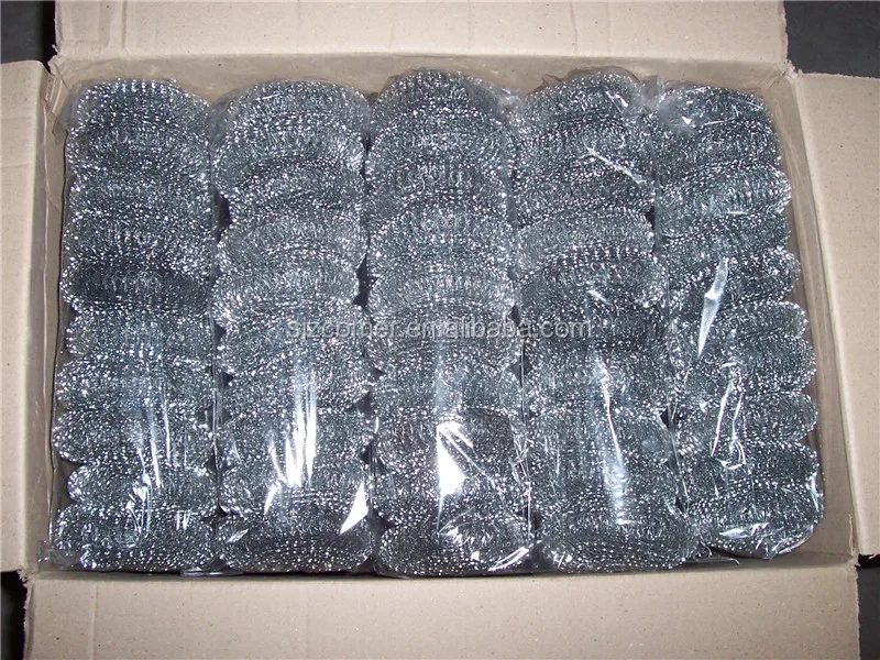 stainless steel material SS 430 pot sponge scourer / kitchen scrubber