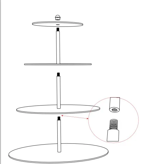 3 tired round fancy wedding dessert cake display stand clear acrylic cupcake stand