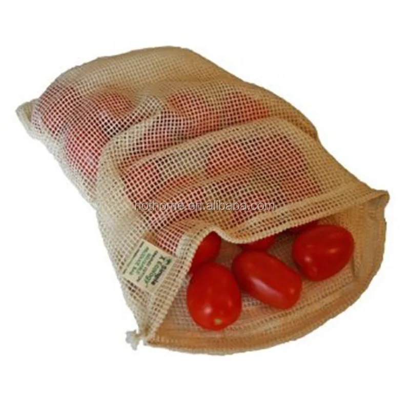 Reusable Mesh Bags Cotton Mesh Bag Net Organic Reusable Produce Bag