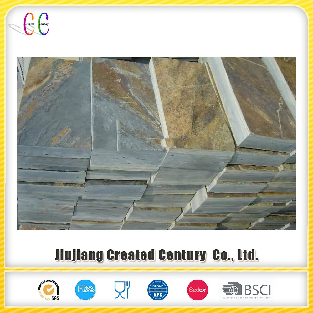 Copper slate floor tile