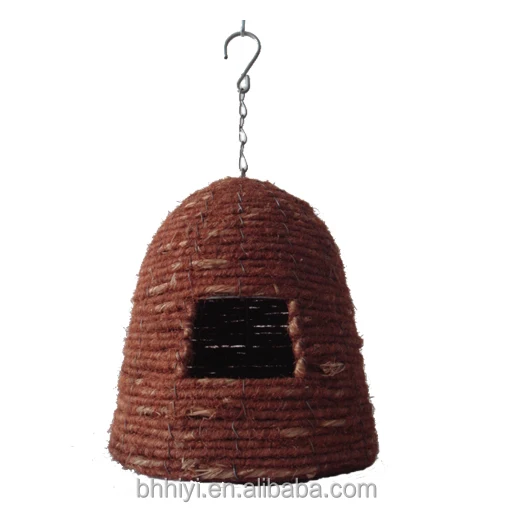 Natural Handmade comfortable Straw Decorative Bird House Cage for sale