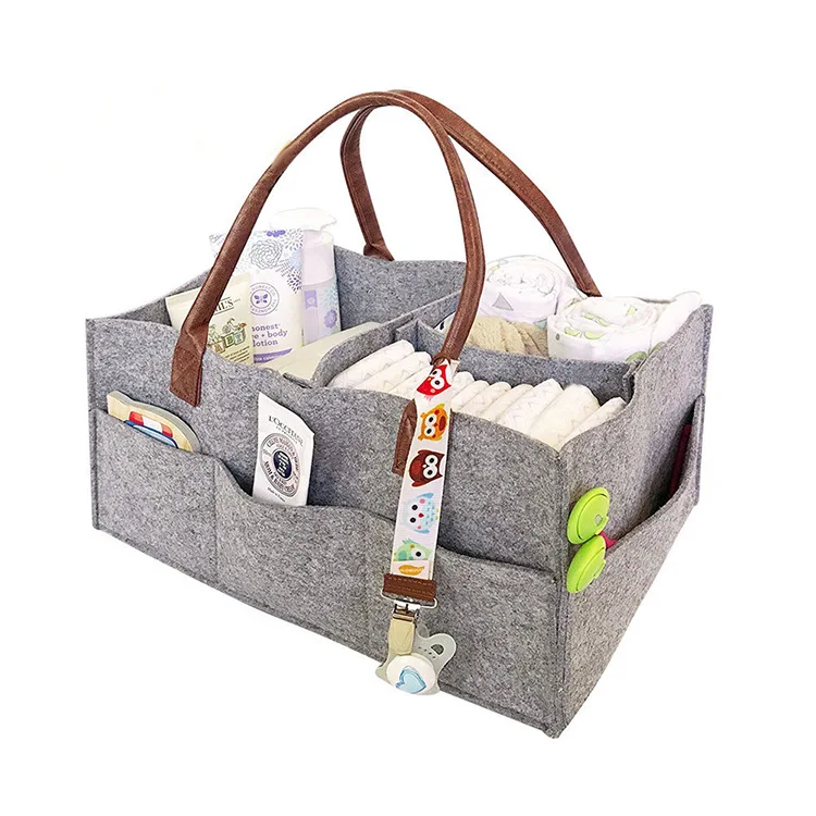
Felt Baby diaper Caddy bag organizer Nursery Storage for mother 