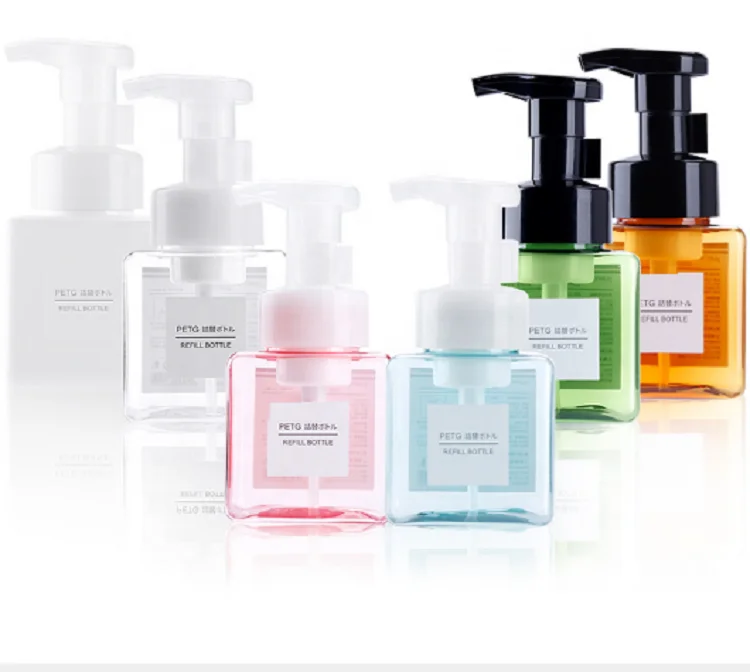 
Wholesale 250ml Empty Amber Colored Square Plastic PETG Foam Pump Bottles 