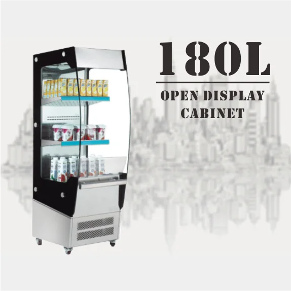 2017 Высокая Эффективная Нержавеющей Стали Стеклянная Дверь Холодильник Для Кафе Со СВЕТОДИОДНЫМИ Огнями