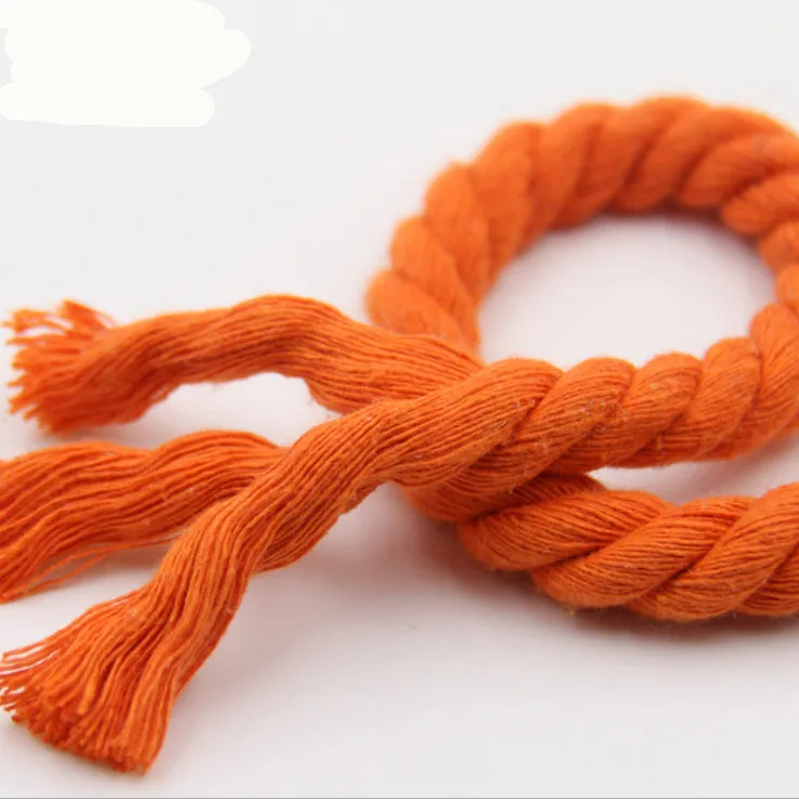 Wholesale 3-strand twisted cotton rope/10mm macrame cord/decor DIY cords