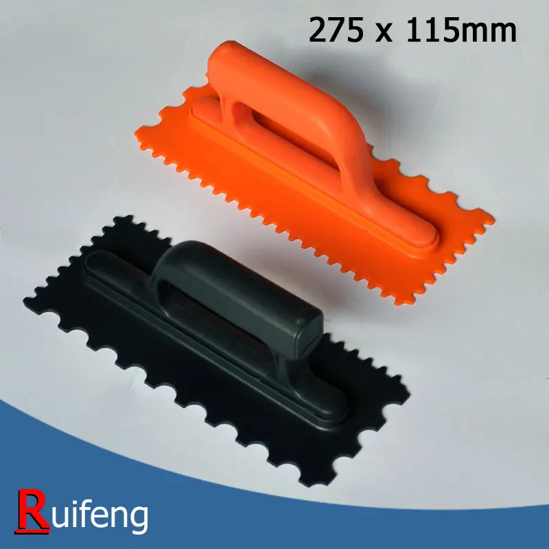 275x115mm ABS notched trowel with grout spreader
