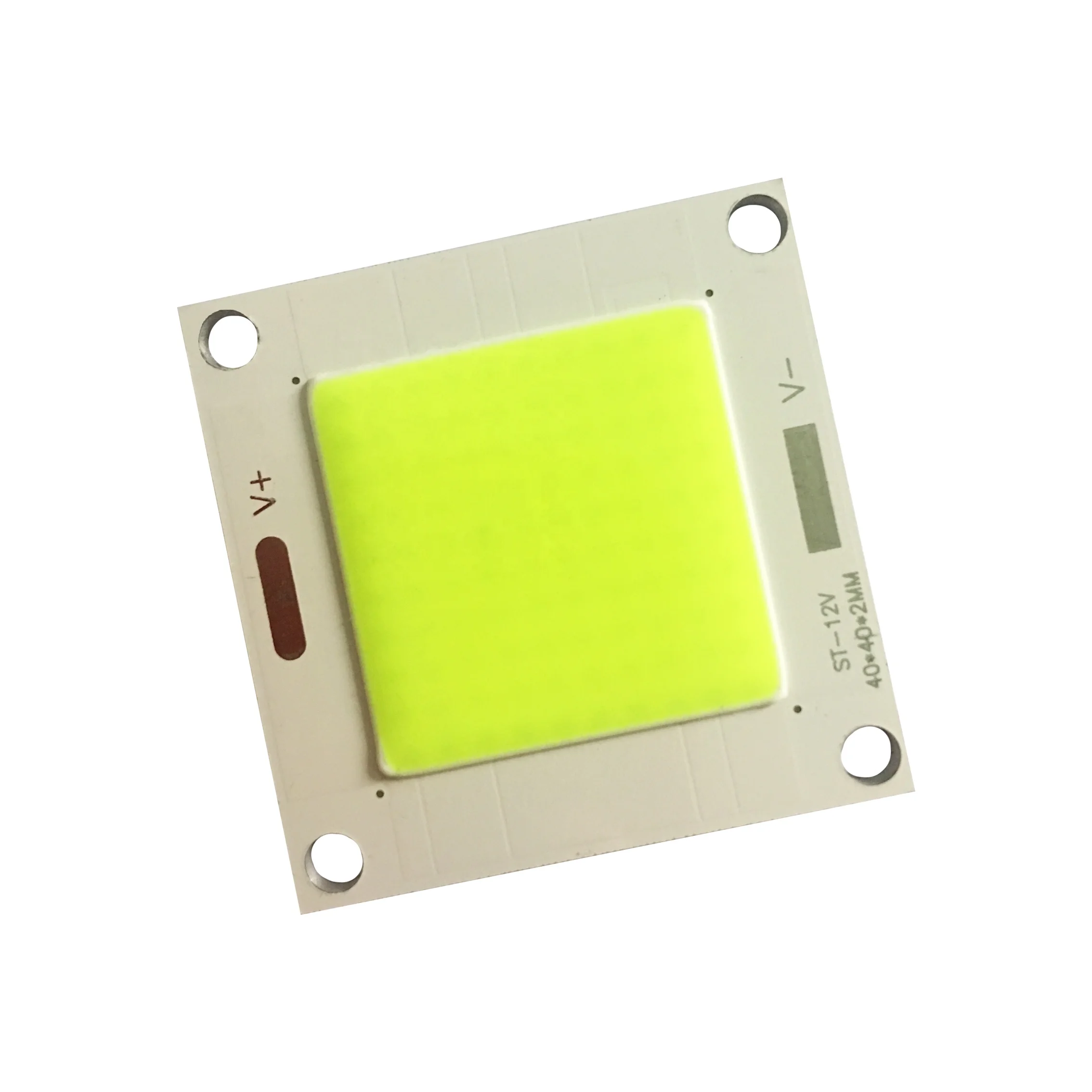 40*40*2mm 20w 50W green color square COB chip DC12V COB LED chip for flood light