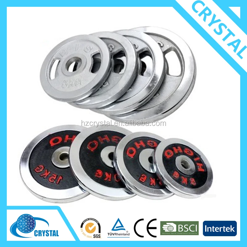 SJ-224-1 Gym strength training equipment chrome steel weight plates for barbells
