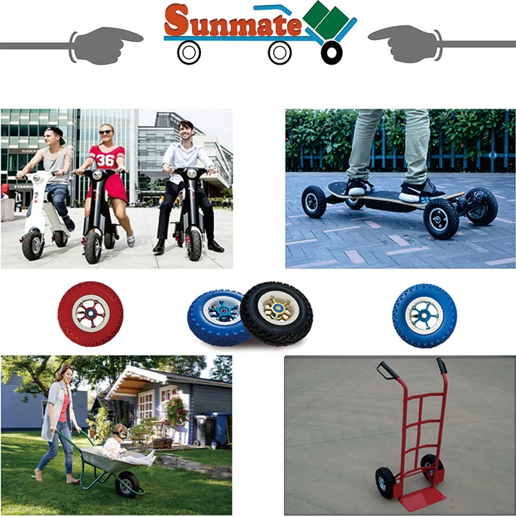 6 7 8 9 10 Inch Inflatable Hand Trolley Cart Electric Mountainboard Skateboard Scooter Rubber Air Wheels