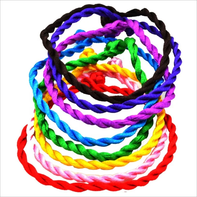 China factory colored braided rope adjustable bracelet