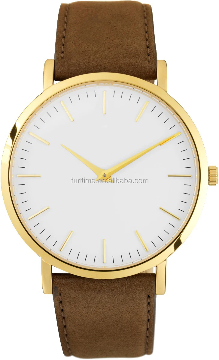 OEM brand fashion mesh band with PVD gold plating japan movement super slim men quartz watch