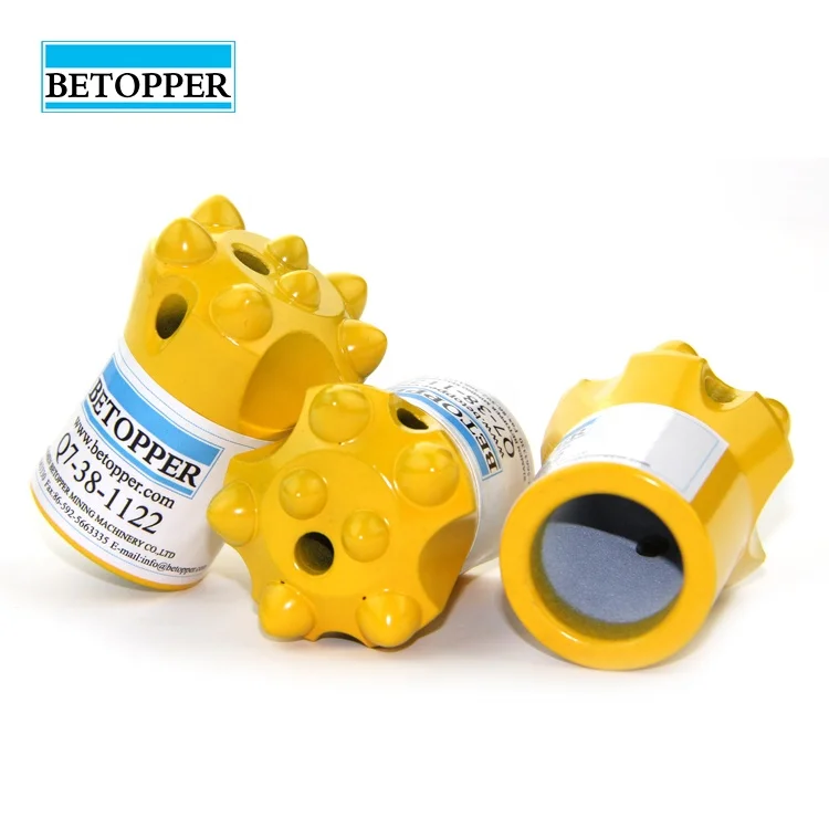 7 buttons 38mm yellow color  tapered button drill bit